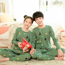 Young people's cotton thin children's underwear set large children's cotton autumn pants student cotton sweater