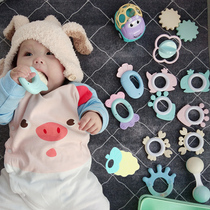 Baby can bite boiled teether Baby Grip training Hand rattle 0 to 1 year old toy Three months 3 toddlers 6 children