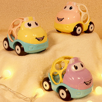 Baby moving childrens car set Drop resistant boy baby 0-1 year old female 3 soft rubber 6 toys 12 months