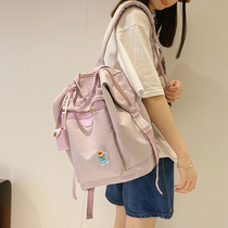 School Bag Female University Students Design Sensation Han Edition 100 Hitch High School Brief Joins Original Small Crowdsourced Double Shoulder Backpack Summer