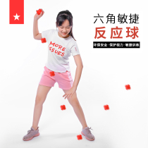 Laura Star Hex Ball Reaction Ball Kids Adult Change Direction Speed Ball Agile Bouncy Basketball Table Tennis Training