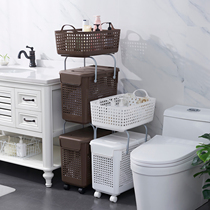 Day style with cover Dirty Clothes Basket Bathroom Laundry Basket Hand Dirty Clothes Containing Basket Big Dirty Laundry Basket Storage Basket with wheels