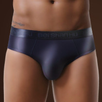 Mens underwear breifs Ice Silk antibacterial quick-drying triangle silky ultra-thin sexy pants men plus fat plus size