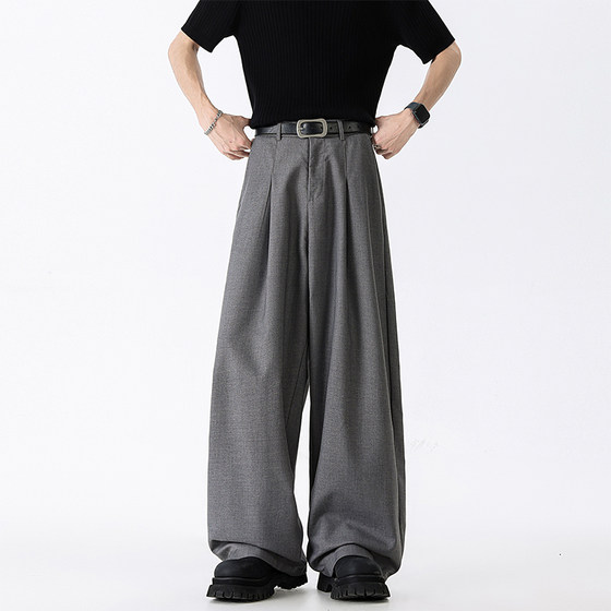 BOYUE American high-end suit pants for men and women trendy brands draped casual and versatile simple straight trousers
BOYUE American high-end suit pants for men and women trendy brands draped casual and versatile simple straight trousers
