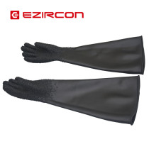 Sandblasting gloves sandblasting machine special rubber gloves hand thickening durable one-piece large particle