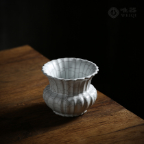 Xu Jiwu pure handmade sunflower washing Longquan celadon kung fu tea ceremony