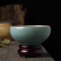 Green Porcelain Master Leaf Small Spring Full Handwork Ice Cracks Small Bowl High-end Ceramic Ware Home Swing collection to play