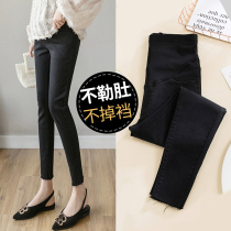 maternity pants spring autumn outerwear maternity clothing spring small black slim feet spring bottoming maternity jeans