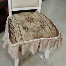 Dining chair cushion set European cushion Luxury household fabric four seasons universal non-slip stool cover back towel can be disassembled and washed custom