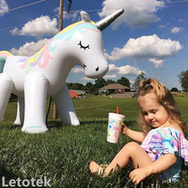 Foreign trade giant inflatable water spray unicorn outdoor lawn play parent-child kindergarten activities game photography props