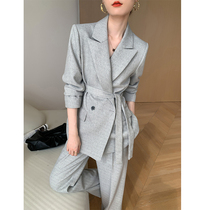 Mao's suit suit women's new autumn and leisure fashion British style senior sensory fried street sister suit