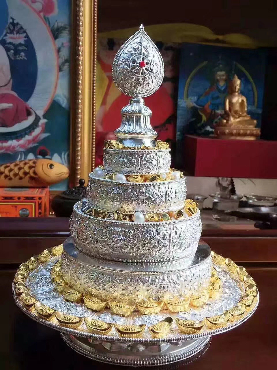 三漫陀佛教礼供珍珠曼扎供佛七宝石无孔散珠裸珠装藏安炉水晶碎石