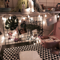 Dormitory grid rack ins room layout wall shelf girl Net red bedroom decoration puppet doll Wall