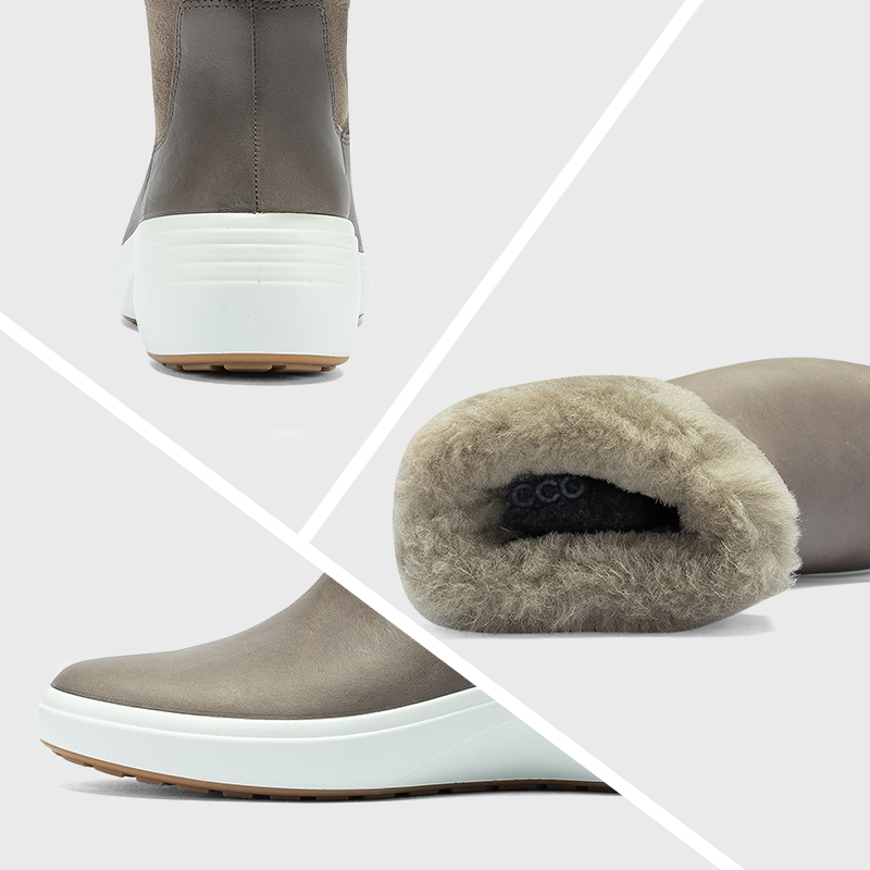 ECCO爱步女靴2020冬季新款羊毛雪地靴厚底坡跟靴子 柔酷7号420813 ECCO爱步女靴2020冬季新款羊毛雪地靴厚底坡跟靴子 柔酷7号420813