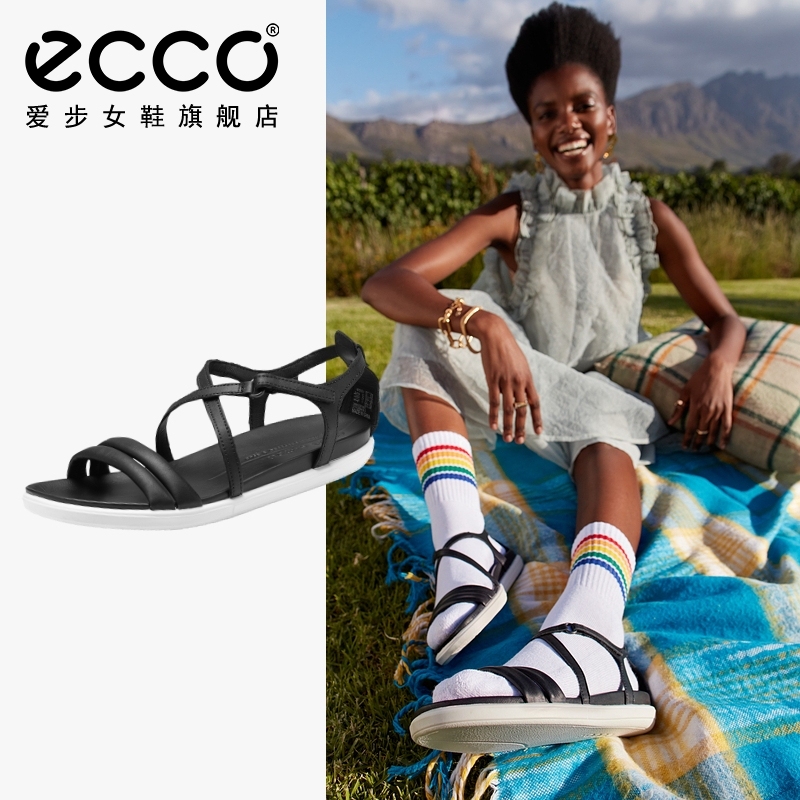 2021夏季新款，ECCO 爱步 Simpil 简约系列 女士波西米亚沙滩鞋凉鞋 209233