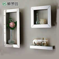 Mirror decorative frame wall panel wall rack Wall hanger single-shaped partition shelf neoclassical style 0380