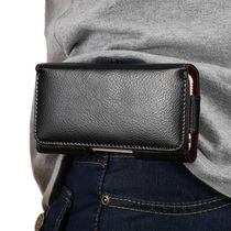 Real cowhide mobile phone hanging running bag leather cover wear belt 4 7 inch 5 inch 6 inch 6 5 inch universal thin shell male elderly
