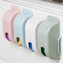Plastic bag storage box Wall-mounted kitchen extraction box garbage bag finishing box Garbage bag storage box