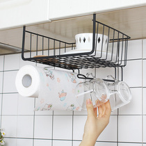 Kitchen storage rack Metal storage rack Finishing rack Artifact wardrobe cabinet hanging rack Partition hanging basket storage rack