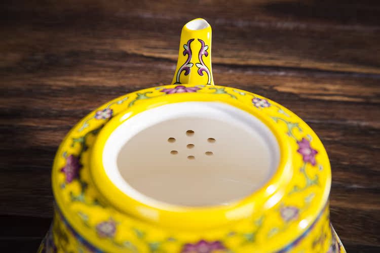Jingdezhen ceramic teapot single pot of enamel kettle antique teapot furnishing articles in a small pot of 450 ml