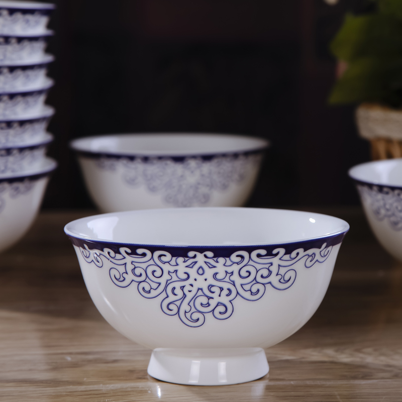 The Product jue jingdezhen ipads tableware bowls 4.5 inch rice bowls high anti hot bowl of 10