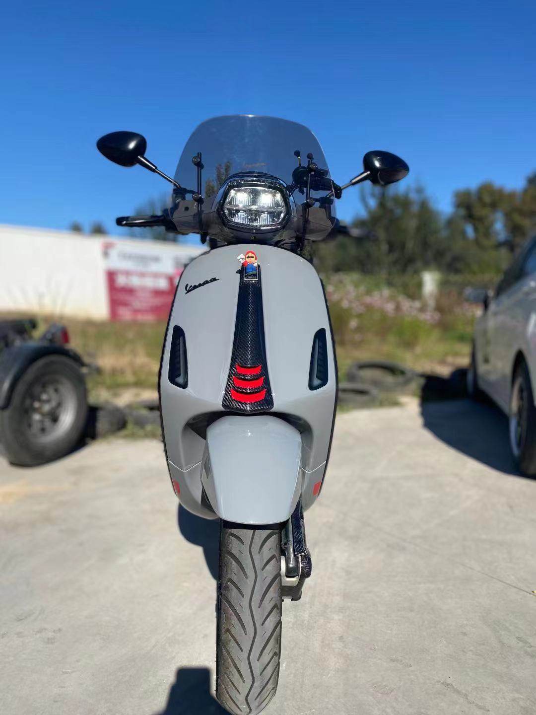 冲刺150vespa全车黑化改装熏黑转向灯尾灯边条领带脚踏尾架全套