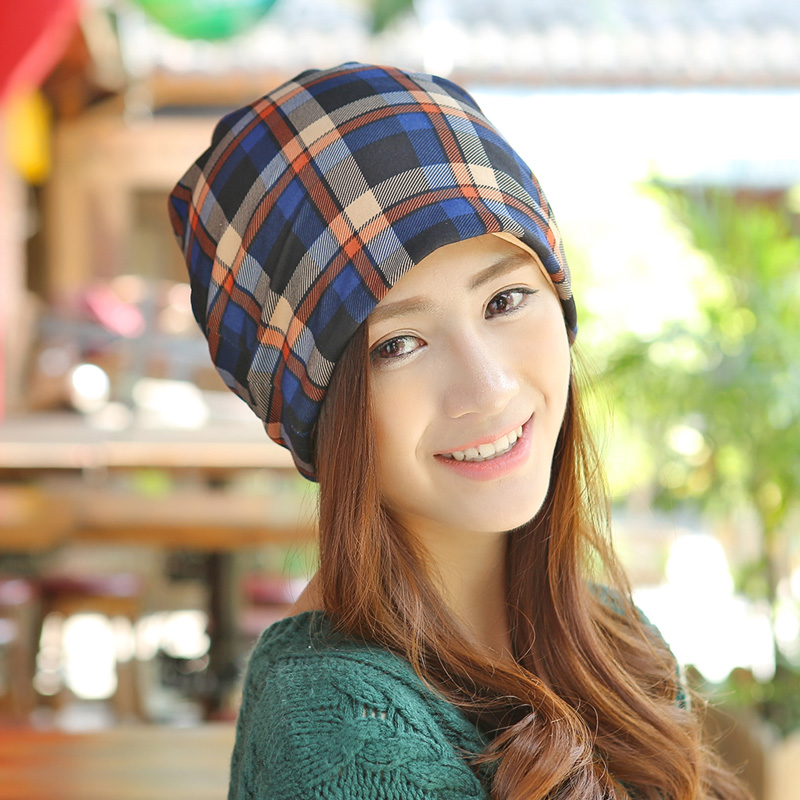 帽子女冬天毛线帽女帽韩国潮秋冬季针织帽套头帽包头堆堆帽月子帽产品展示图1