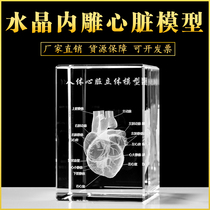 Crystal Heart Model Custom Carved Human Organ Hospital Medical Students Memorial Gift Creative Desktop Organs