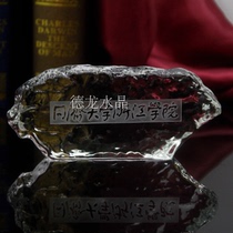 Crystal shaped iceberg ornaments Zhejiang Tongji University celebration souvenirs Crystal motto stone souvenirs customization