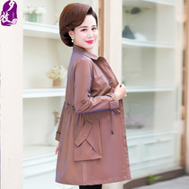 Middle-aged womens clothing 2020 new thin trench coat long mother Spring and Autumn foreign style coat 40 years old 50 coat