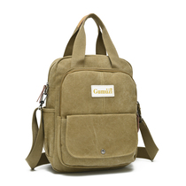 Mens Hand bag vertical casual multifunctional canvas bag mens soil business dual-purpose shoulder mens bag backpack