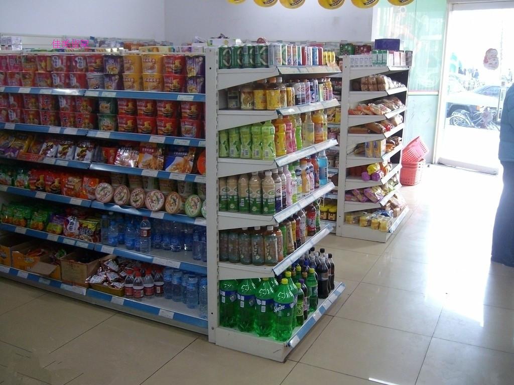 深圳超市货架 灰色超市便利店双面货架 超市货架药店日用超市货架