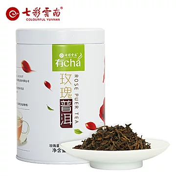 七彩云南 小白罐一级玫瑰普洱（熟茶）80