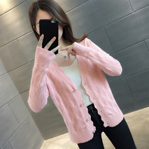 Early Autumn Knitted Cardigan Womens 2021 New style Spring and Autumn Thin Sweater Jacket Small Top