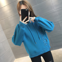 Plus velvet padded sweater women 2021 autumn and winter New Foreign style Korean one velvet jacket small short coat