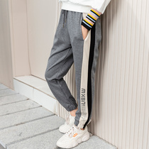 Girls pants Spring and Autumn wear 2021 new female childrens sweatpants childrens casual pants autumn trousers