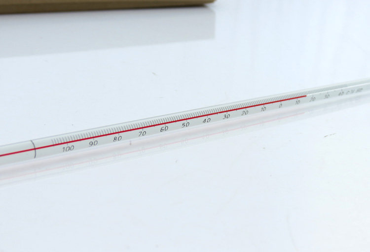 超低温玻璃棒红水酒精温度计 工业低温温度计零下100度-100℃ 40