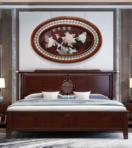 Chinese style entrance Living room Jade carving decorative painting Jade mural Aisle corridor Chinese style solid wood hanging painting Entrance entrance painting