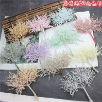 Mori small objects simulation leaves handmade diy hair cap cotyledon accessories flower hoarfrost green leaves fleshy rime New