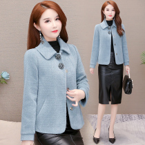 Woolen coat women short 2021 spring and winter New mink velvet Joker pop anti-season woolen coat