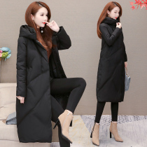 Cotton coat womens long 2021 New Winter burst cotton jacket Parker cotton jacket bread jacket over the knee down cotton jacket