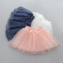 Childrens clothing Spring and autumn and Summer childrens and girls Korean mesh skirt skirt Solid color tutu Baby girl short skirt