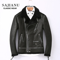 2019 New leather hair one leather leather leather garment slim leather jacket locomotive clothing winter thick coat fur