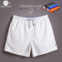 Gailang summer thin plain beach pants mens quick-drying large size sports white casual loose shorts boxer swimming trunks