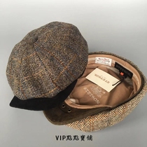 US imports stetson Styson Harris rough flowers Tweeded men and womens field retro anise childrens hat