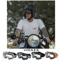 American Import Biltwell Retro 3 4 Helmets Big Frame Wind Mirror Can Fit Myopia Glasses Goggles
