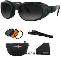 美国进口bobster三色镜片可换绑带哈雷拿铁摩托车骑士风镜护目镜