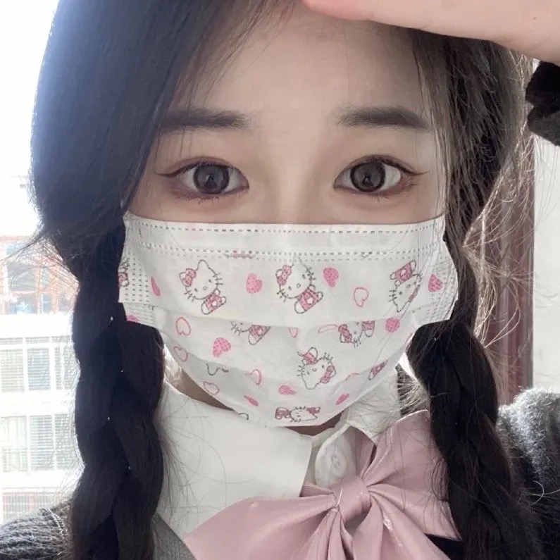 口罩女时尚成人一次性可爱少女心软妹jk凯蒂猫口罩
