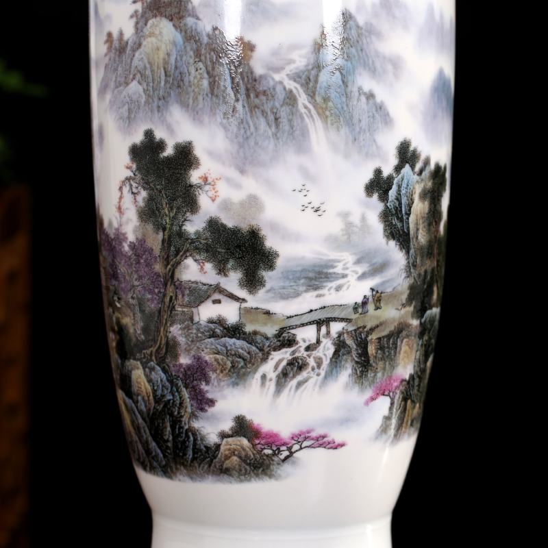 Jingdezhen ceramics I and contracted 70 cm high landing big vase furnishing articles home office sitting room adornment