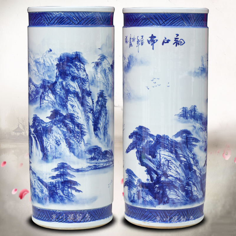 Jingdezhen ceramics bamboo report peaceful quiver home sitting room office furnishing articles study calligraphy and painting scroll to receive goods